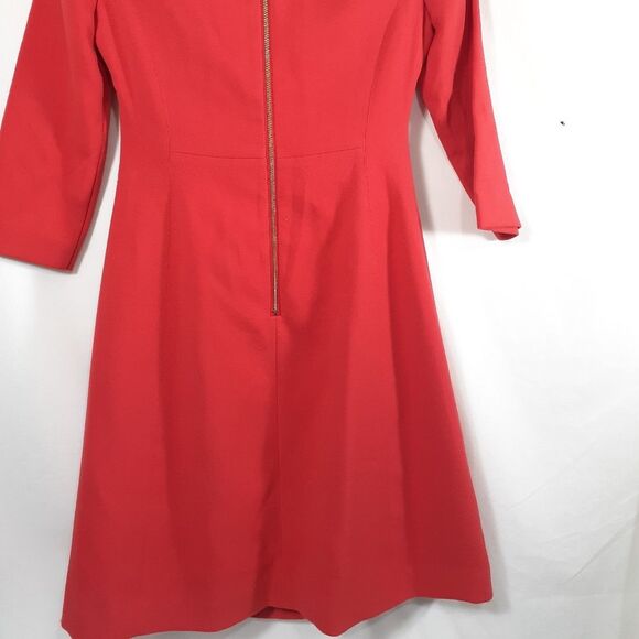 Vince Camuto Size 2 Orange Women Lined Gold Zip Dress Style VC5M9159 Modern - Picture 2 of 9